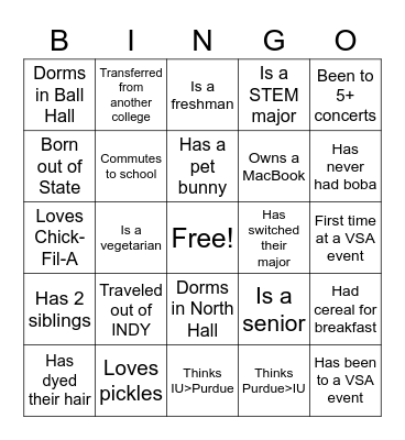 Game Night Bingo! Bingo Card