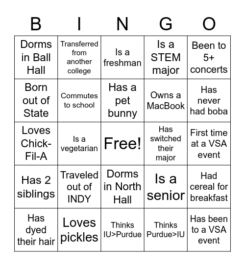 Game Night Bingo! Bingo Card