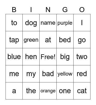 3rd ELA 8/29 Bingo Card