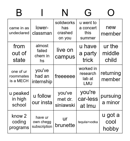 ql+ Bingo Card