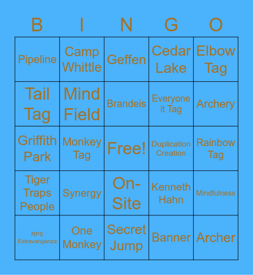 FULCRUM FALL!!! Bingo Card