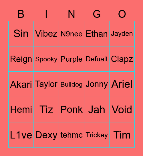 Close Friends? Bingo Card