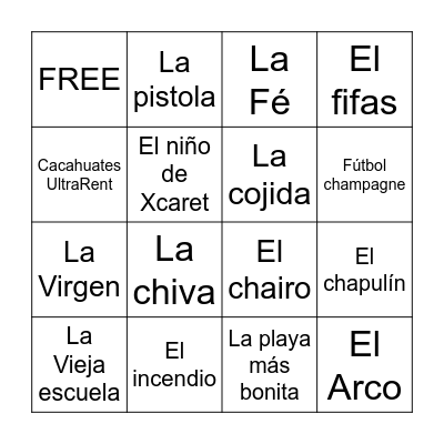 La loterie Bingo Card