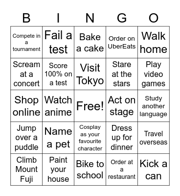 Have you ever...? Bingo Card