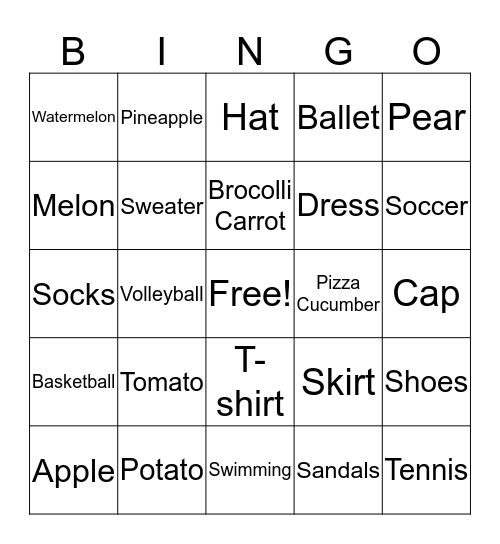 Bingo Card