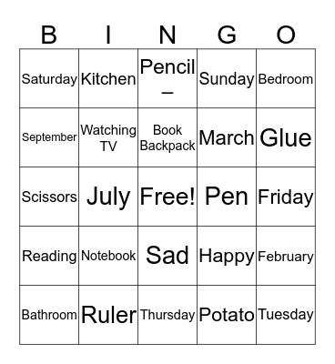 Bingo Card