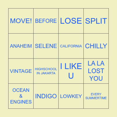 PUNYA DANISH Bingo Card