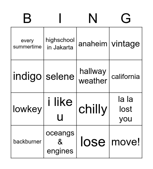 @Yunjirn Bingo Card