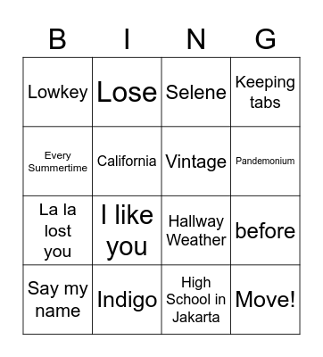 HYELNH Bingo Card