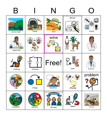 Learning Science Words Bingo Card