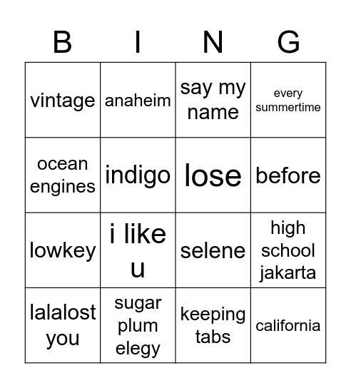 orjoyi Bingo Card