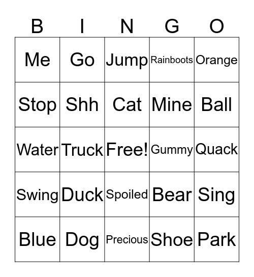 kayden's 3rd Birthday Bingo Card