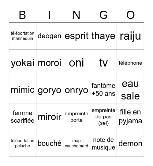 lupus bingo phasmo 2 Bingo Card