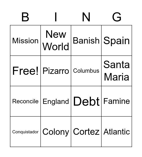 Early Explorers - Review #2 Bingo Card