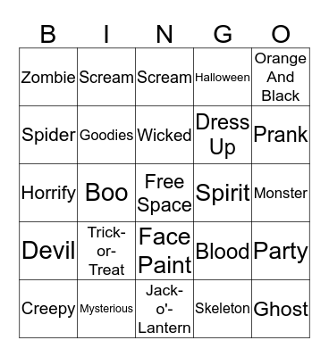 HALLOWEEN BINGO Card