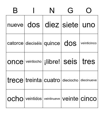 BINGO Card