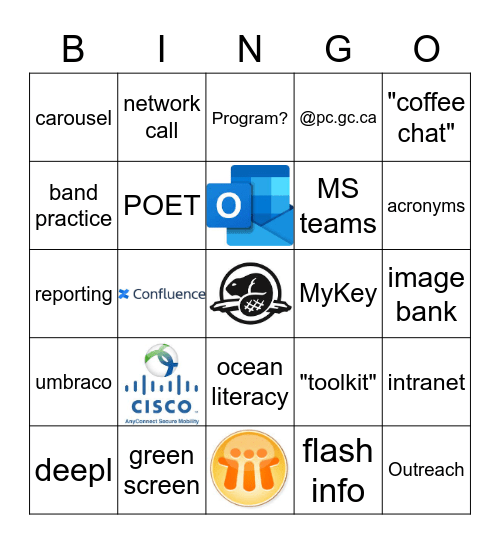 Parks Canada Things Bingo Card