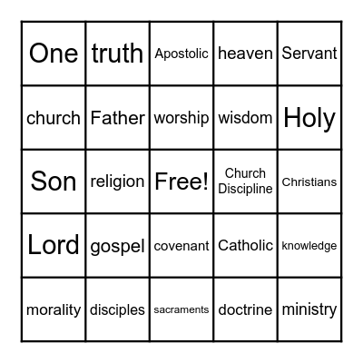 THEOLOGY Bingo Card