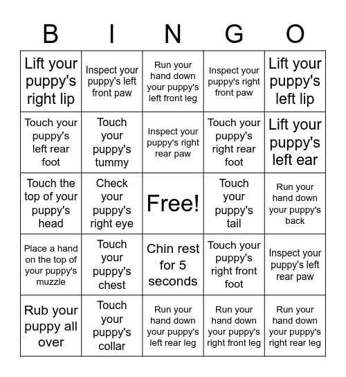 I Spy Bingo Card