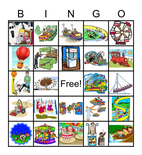 I love amusement parks Bingo Card