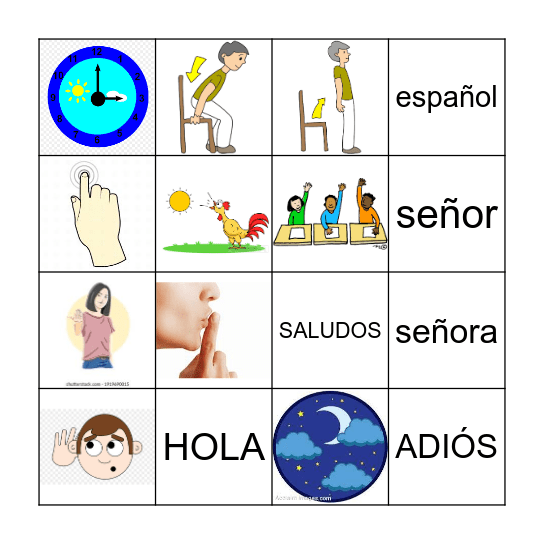 Saludos Bingo Card