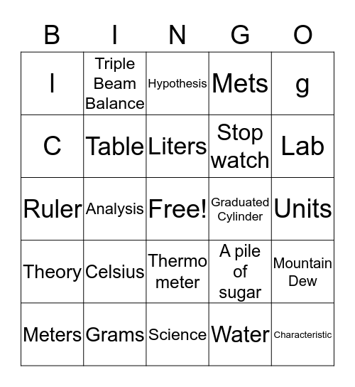 Bingo Card