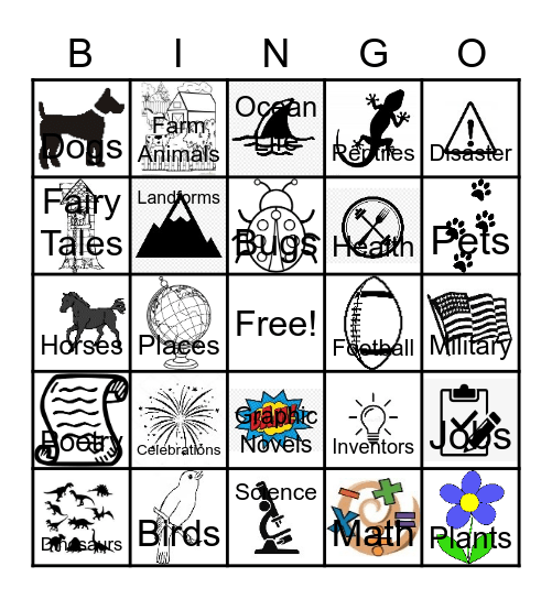 Library Bingo Card