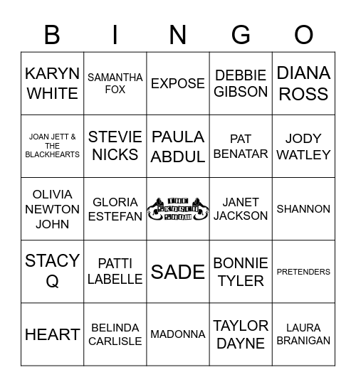 80'S LADIES Bingo Card