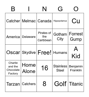 Team Trivia Bingo Card