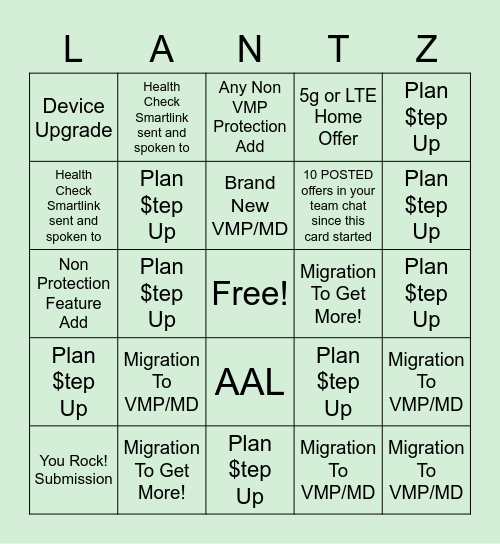 Lantztastic OE Bingo Card