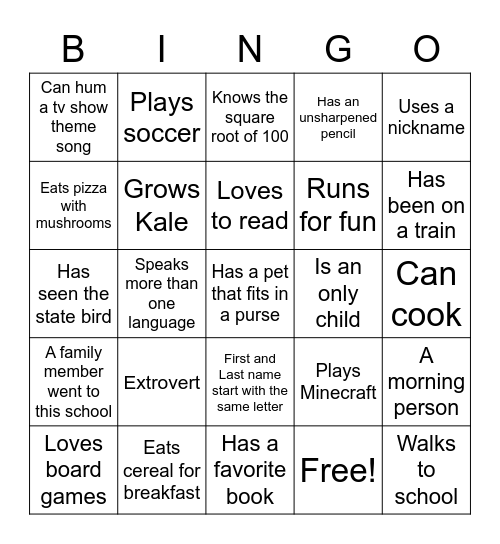 Icebreaker BINGO Card