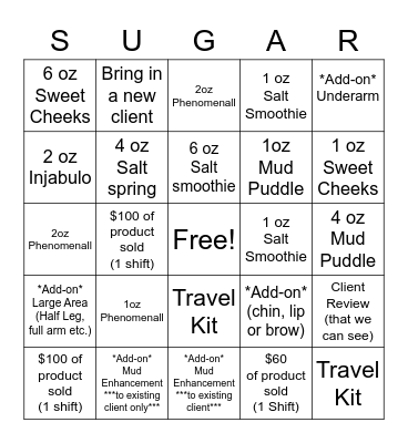 LA. Bikini- Bingo Contest Bingo Card