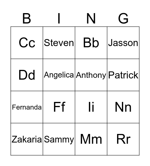 K-217 Bingo Card