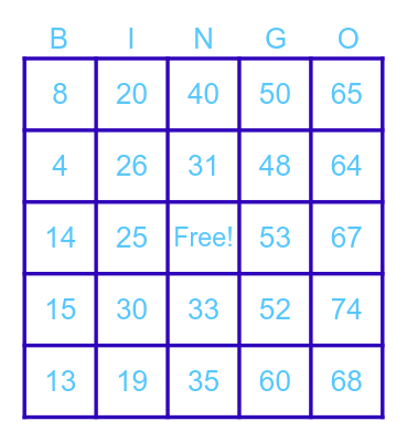DEANNA'S BIRTHDAY Bingo Card