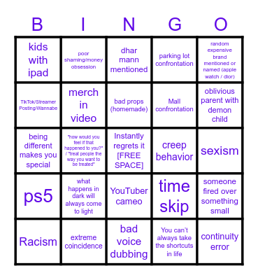 Dhar Mann Bingo v5 Bingo Card