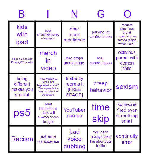 Dhar Mann Bingo v5 Bingo Card