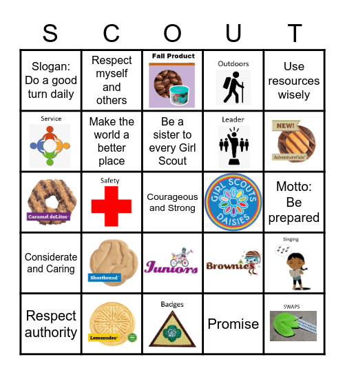 Girl Scout Bingo - Info Meeting Bingo Card