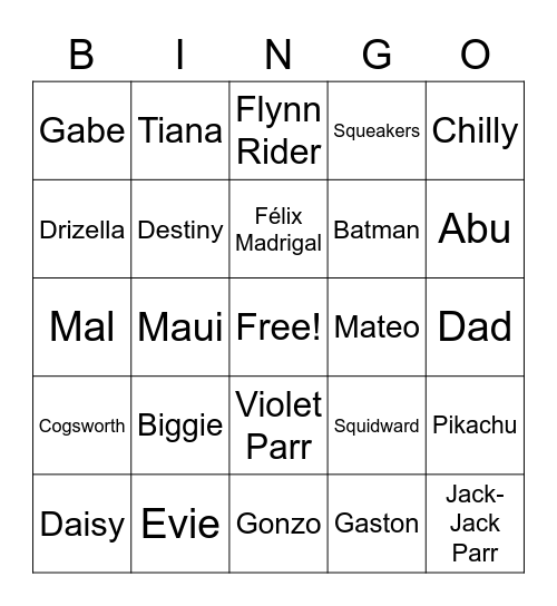 Andy - Sound Of The Underground - 6 - Part 2 Bingo Card