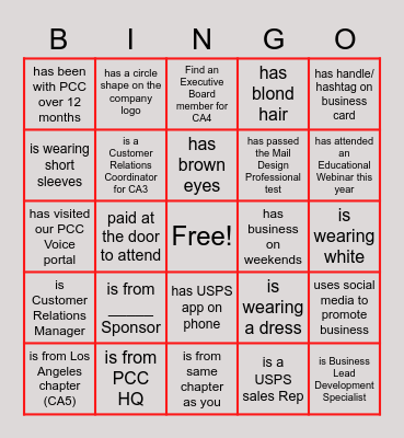 Find Someone Who... Bingo Card