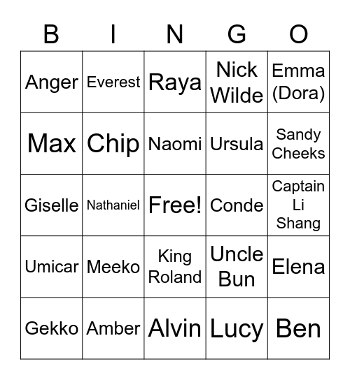 Andy - Sound Of The Underground - 8 - Part 1 Bingo Card