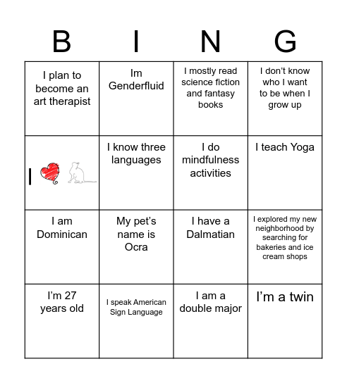 8.31 Bingo Card