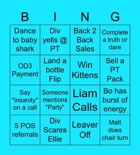 EOM Bingo! Bingo Card