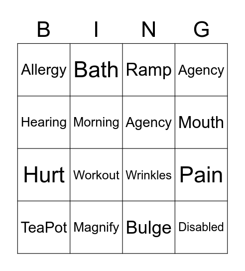 Mary Bingo Card