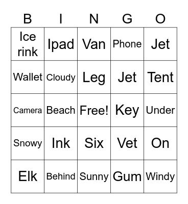 C5 Lesson 21 Bingo Card
