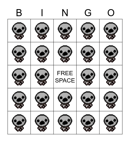 Favorite Character Bingo Card
