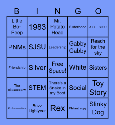 Beta Upsilon Chapter of ΑΩΕ Bingo Card