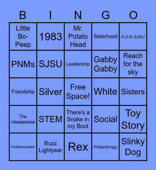 Beta Upsilon Chapter of ΑΩΕ Bingo Card