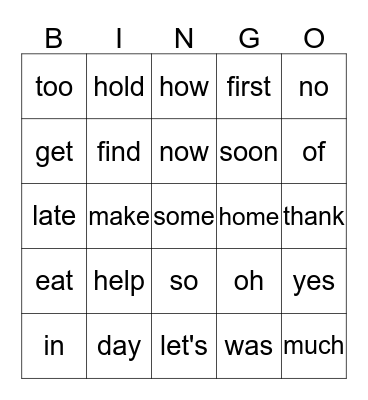 First Quarter Review Bingo Card