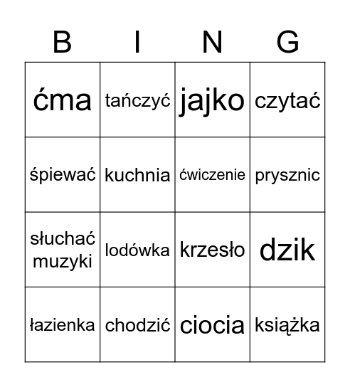 bingo Card