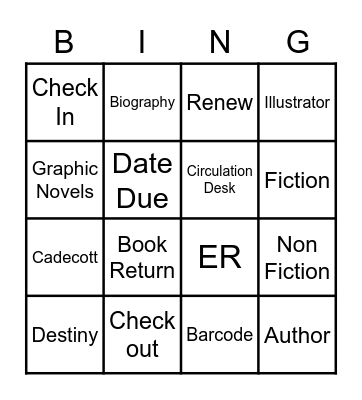 Library Bingo Card